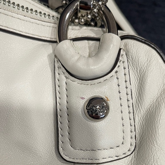 Ivory Leather Coach Kristin Satchel - Picture 13 of 16